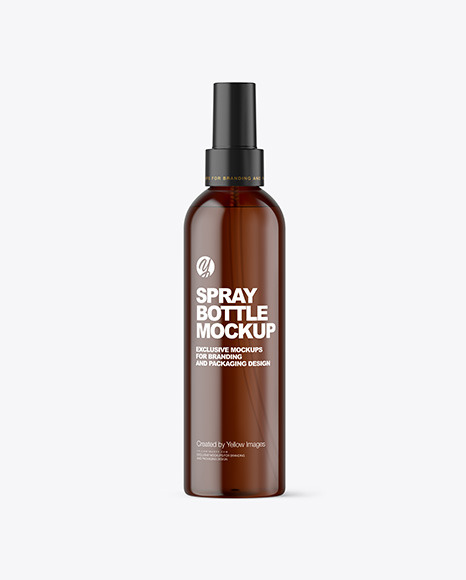 Amber Spray Bottle Mockup