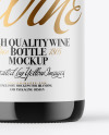 Green Glass White Wine Bottle Mockup Green Glass White Wine Bottle Mockup