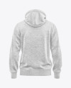 Melange Hoodie Mockup - Back View
