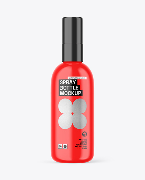 Glossy Spray Bottle Mockup