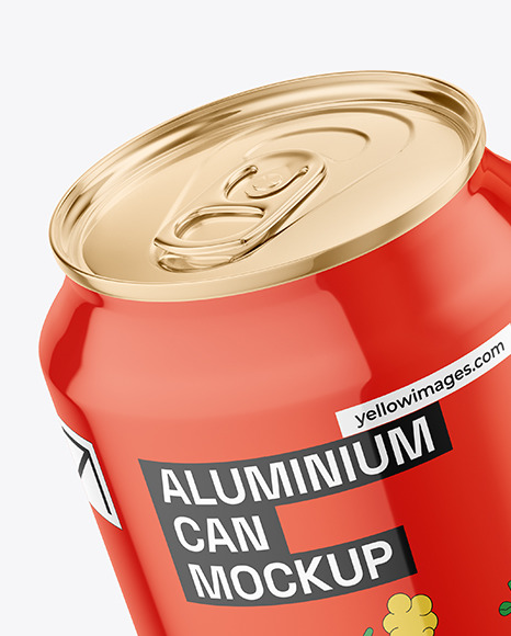 Two 330ml Glossy Cans Mockup