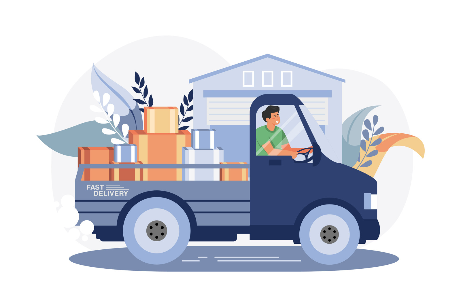 M582_Delivery Service Illustration Pack