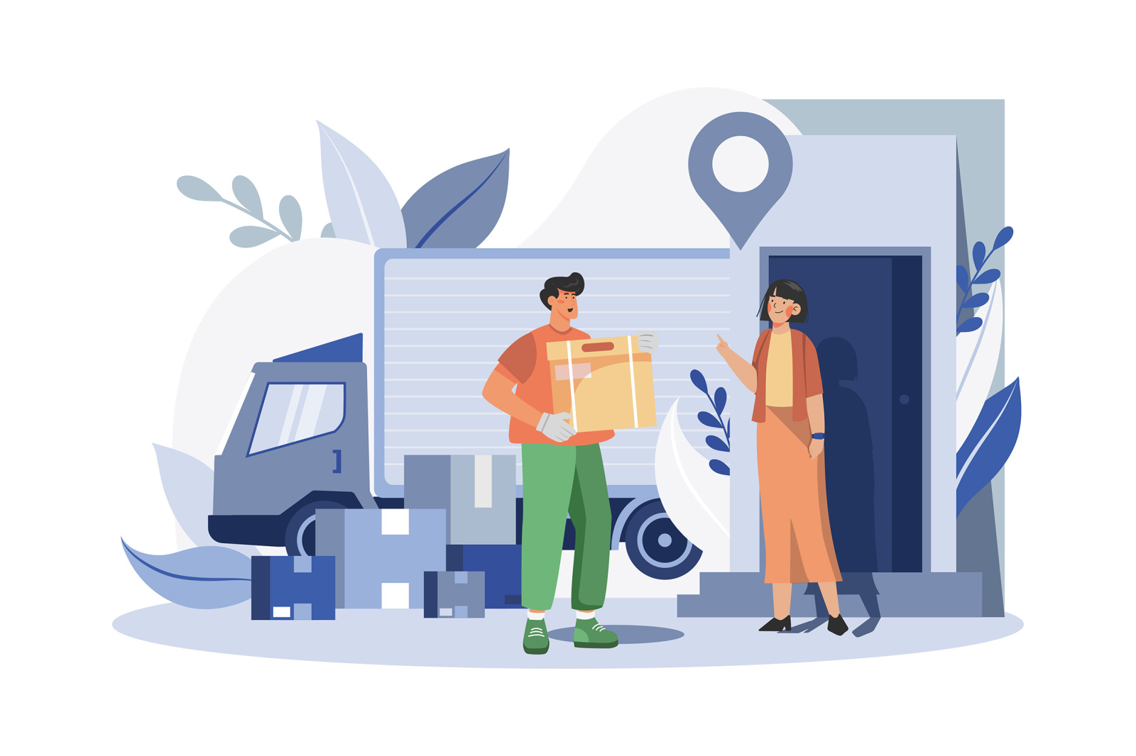 M582_Delivery Service Illustration Pack M582_Delivery Service Illustration Pack