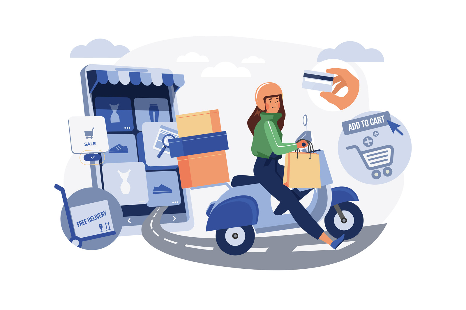 M582_Delivery Service Illustration Pack