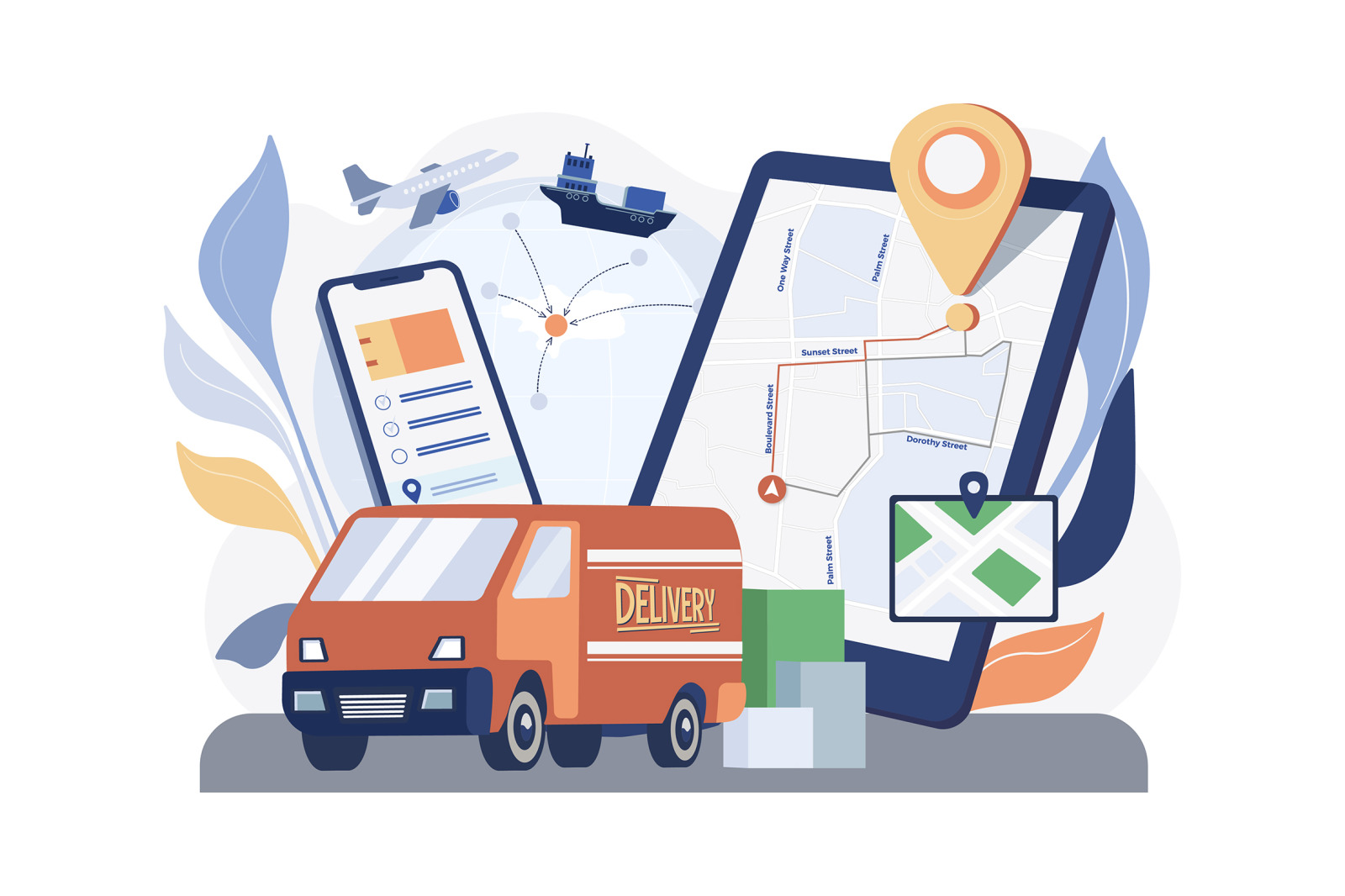 M582_Delivery Service Illustration Pack M582_Delivery Service Illustration Pack