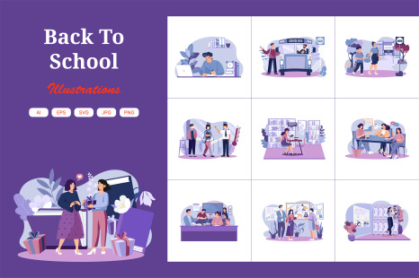 M596_Back To School Illustration_Part 02 - Schoolbag