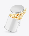 Glossy Popcorn Tin Bucket Mockup