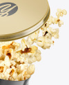 Glossy Popcorn Tin Bucket Mockup