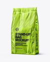 Metallic Stand-up Bag Mockup