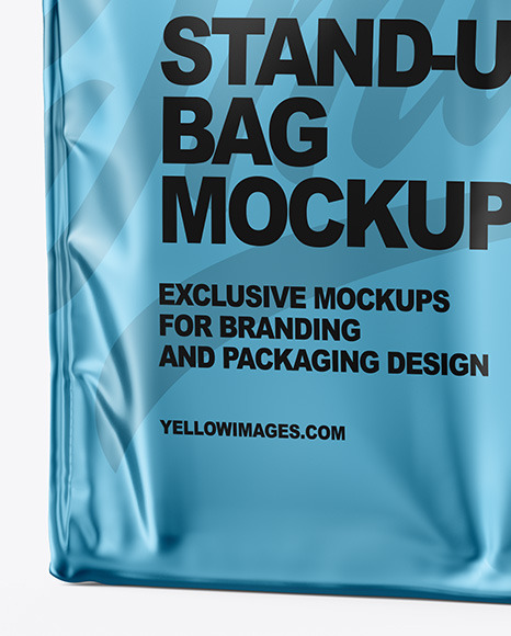 Metallic Stand-up Bag Mockup