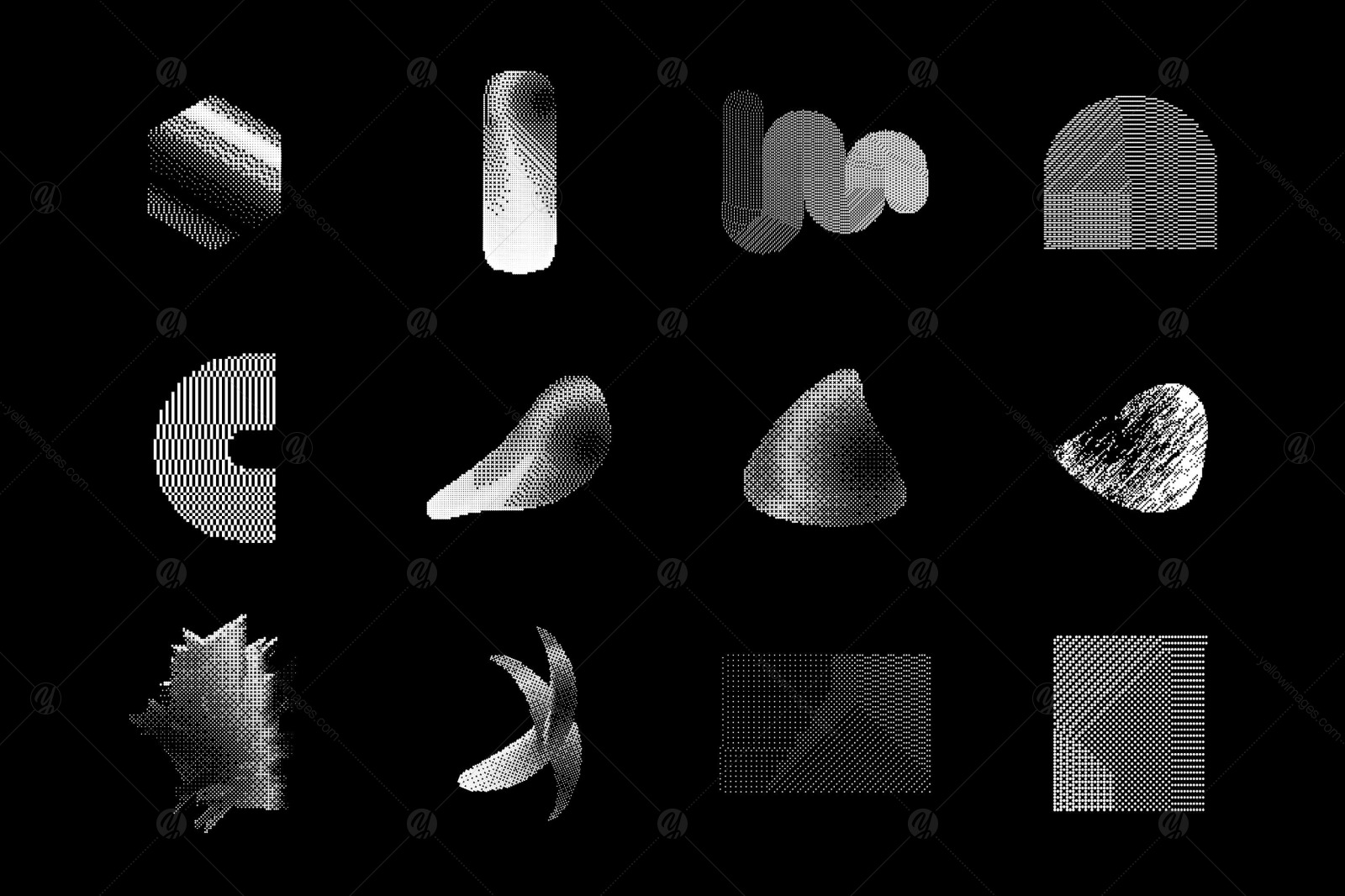 200+ Halftone Bitmap Design Elements