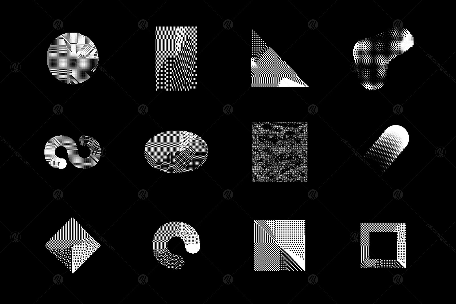 200+ Halftone Bitmap Design Elements