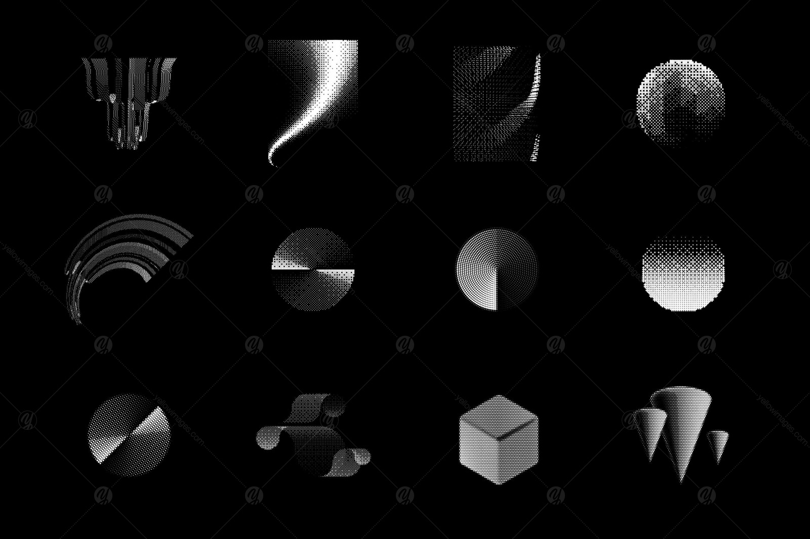 200+ Halftone Bitmap Design Elements