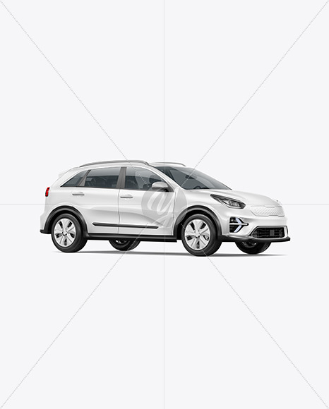 Electric SUV Mockup - Half Side View