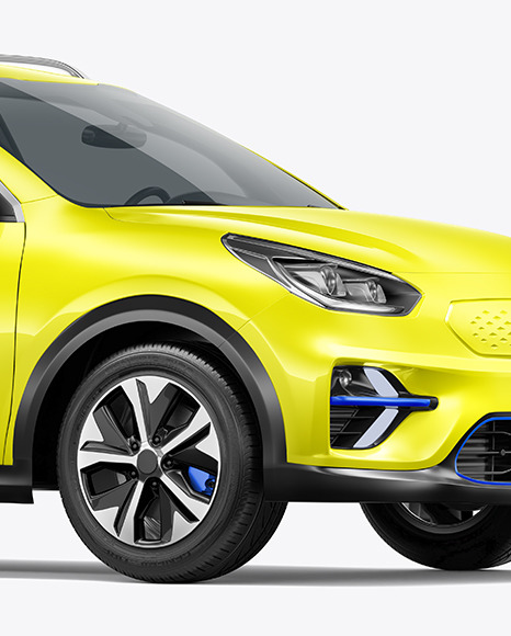 Electric SUV Mockup - Half Side View