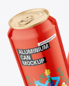 Two 500ml Glossy Cans Mockup