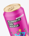 Two 500ml Matte Cans Mockup