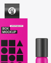 Matte Cosmetic Roller Bottle w/ Box Mockup