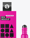 Matte Cosmetic Roller Bottle w/ Box Mockup