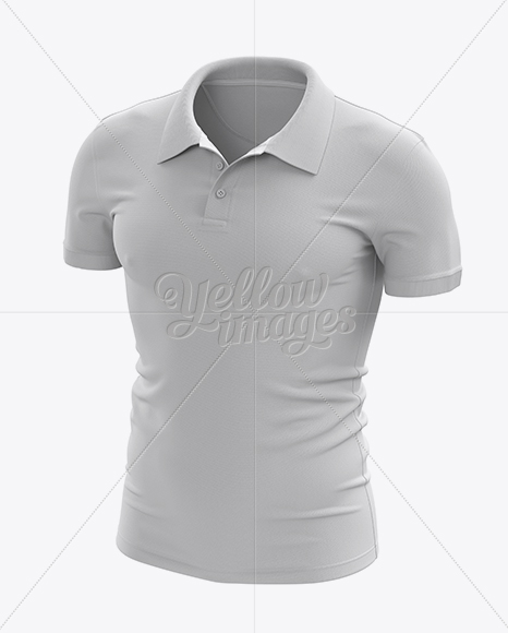 Men's Polo Mockup - Half Side View