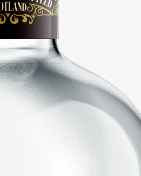 75cl Oslo Plate Vodka Bottle w/ Wooden Cap Mockup - Free Download