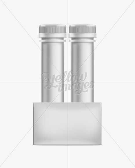 Energy Drink Tubes W/ Box Mockup