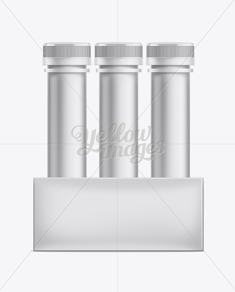 Energy Drink Tubes W/ Box Mockup