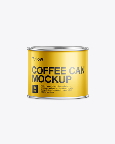 250g Aluminium Coffee Tin Mockup - Free Download Images High Quality