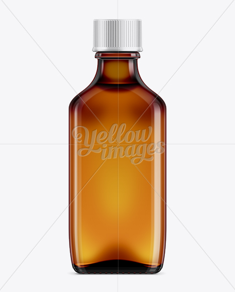 Amber Cosmetic Bottle Mock-up