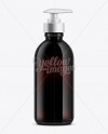 Dark Amber Glass Bottle Mockup