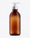 Amber Bottle w/ Batcher Mock-up - Free Download Images High Quality PNG