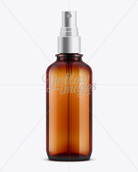 Amber Spray Bottle Mockup