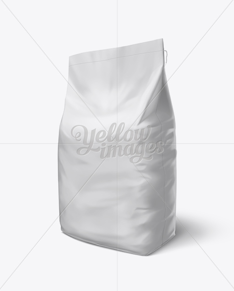 10kg Powder Bag Mockup / Half Side View