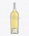 75cl Aleka Flint Glass Bottle W/ White Wine Mockup