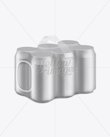 Aluminum Can 6 Pack Mockup