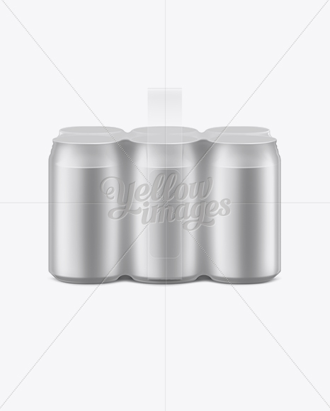 Aluminum Can 6 Pack Mockup