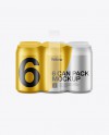 Aluminum Can 6 Pack Mockup