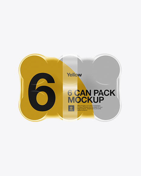 Aluminum Can 6 Pack Mockup