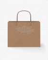 Paper Shopping Bag W/ Twisted Paper Handles Mockup