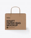 Paper Shopping Bag W/ Twisted Paper Handles Mockup