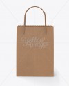 Kraft Bag W/ Twisted Paper Handles Mockup