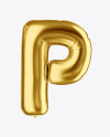 Letter P Foil Balloon Mockup