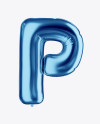 Letter P Foil Balloon Mockup