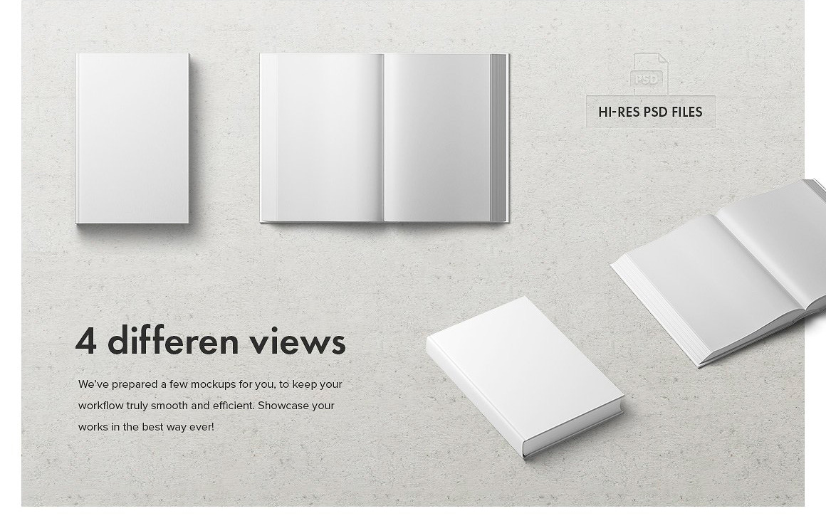 Hardcover Book Mockup Set Hardcover Book Mockup Set