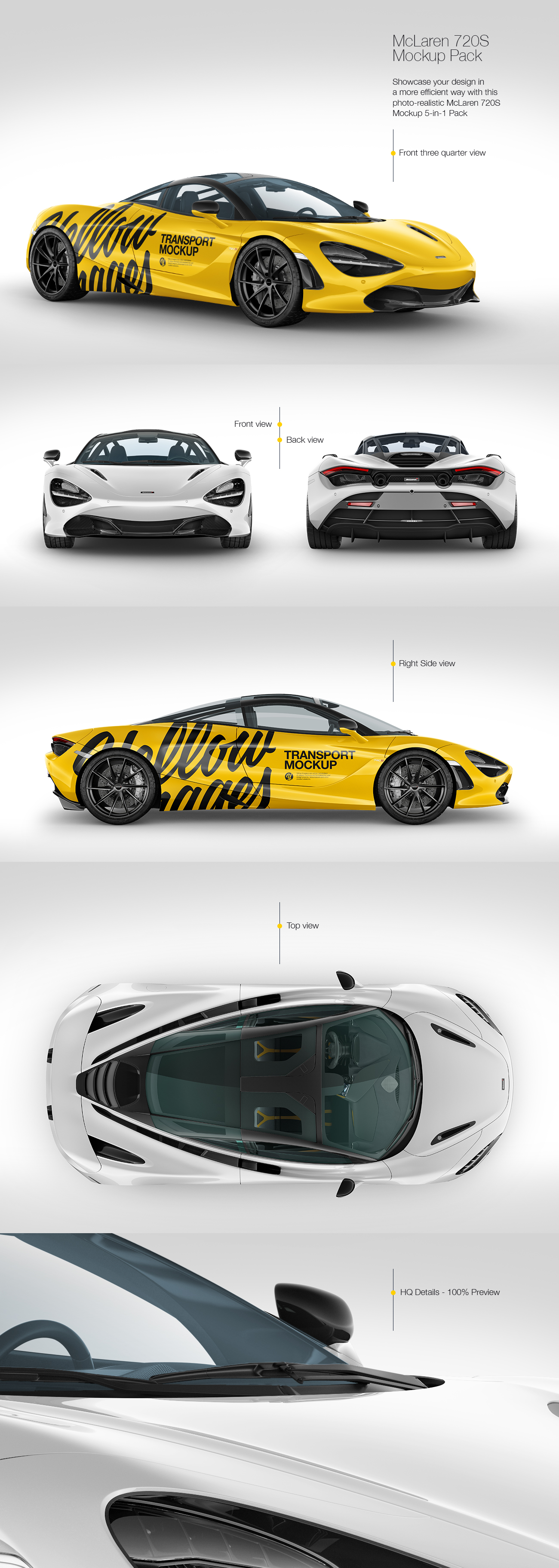 McLaren 720S Mockup Pack