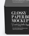 Glossy Box Mockup (High-Angle Shot)