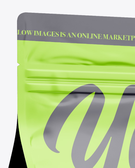 30oz Plastic Food Bag Mockup - Half Side View - Free Download Images