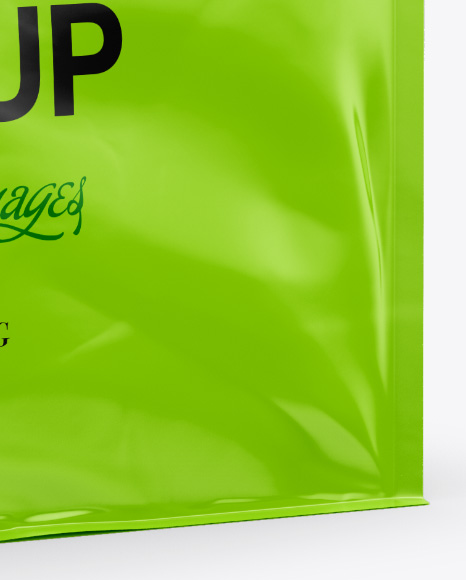 30oz Plastic Food Bag Mockup - Half Side View - Free Download Images