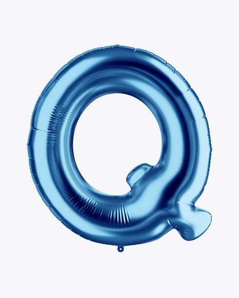 Letter Q Foil Balloon Mockup