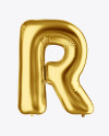 Letter R Foil Balloon Mockup